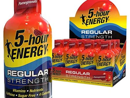 5-hour ENERGY Shot, Regular Strength, Pomegranate, 1.93 Ounce, 12 Count For Sale