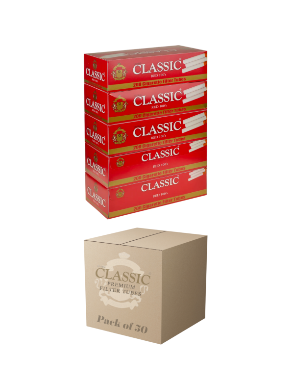 Classic Red Full Flavor King Size Cigarette Tubes 200 Count Per Box Online Sale