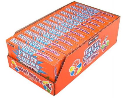 Tootsie Fruit Chews Mini Bites, Assorted Fruity Flavors, 3.5 oz Theater Box - Soft & Chewy Candy - (Pack of 12) Cheap