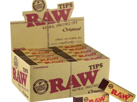 RAW Original Natural Paper Filter Tips (50 Tips, 50 Box) For Discount