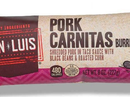 Deli Express San Luis Pork Carnitas Burrito, 8 Ounce (Pack of 10) Online Hot Sale