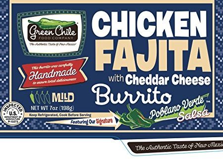 Green Chile Food Company, Chicken Fajita w  Cheddar Burrito, 7 oz., (Pack of 12) For Cheap