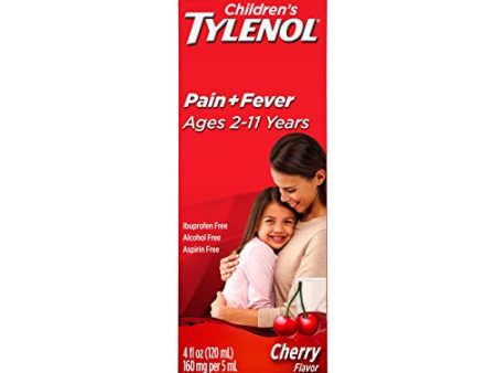 Children s Tylenol Oral Suspension Medicine with Acetaminophen, Cherry, 4 fl. oz Cheap