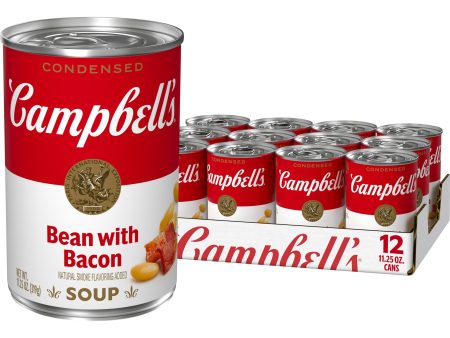 Campbell s Condensed Bean with Bacon Soup, 11.25 oz (Pack of 12) Online Sale