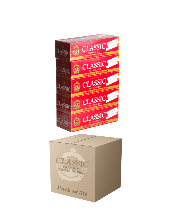 Classic Red Full Flavor King Size Cigarette Tubes 200 Count Per Box Online Sale