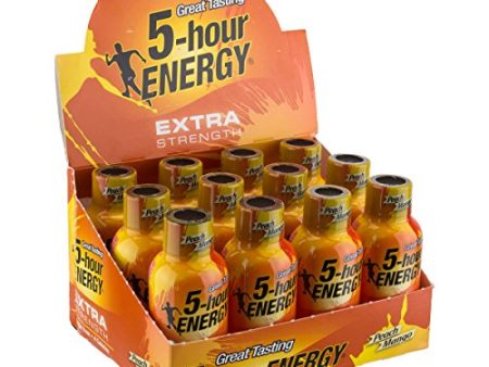 5-hour ENERGY Shot, Extra Strength, Peach Mango, 1.93 Ounce,12 Count For Cheap