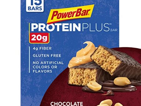 PowerBar Protein Plus Bar, Chocolate Peanut Butter, 2.12 Ounce (15 Count) For Discount