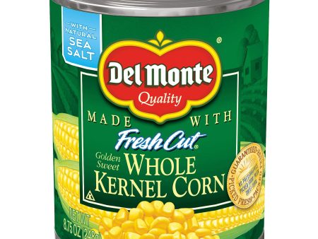 Del Monte Golden Sweet Whole Kernel Corn, Premium Quality, 8.75 oz Cans - Fresh Taste, No Preservatives - (Pack of 12) Discount