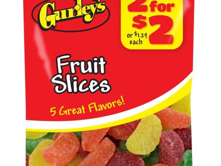 Gurley s Juicy Fruit Slices, Gummy Candy with Natural Fruit Flavors (Pack of 12) Online