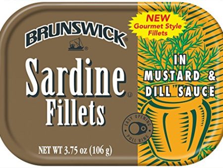 BRUNSWICK Wild Caught Sardine Fillets in Mustard and Dill Sauce 3.75 oz Online Sale