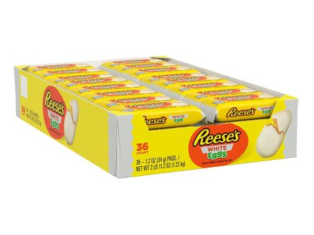 REESE S White Creme Peanut Butter Eggs, Easter Basket Easter Candy Packs, 1.2 oz (36 Count) Online Hot Sale