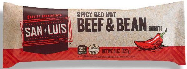 Deli Express San Luis Spicy Red Hot Beef and Bean Burrito, 8 Ounce (Pack of 10) Online Hot Sale