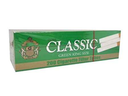 Global Classic Green Menthol King Size Cigarette Tubes 200 Count Per Box Fashion