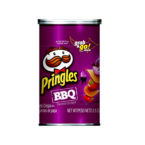 Pringles Potato Crisps Chips, BBQ Flavored, Grab and Go, 2.5 oz Can For Cheap