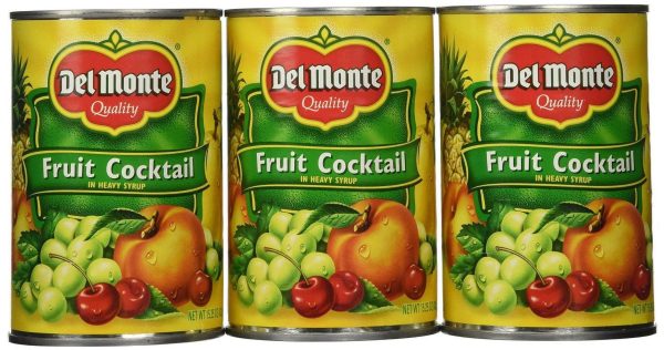 Del Monte Canned Fruit Cocktail in Heavy Syrup, 15.25 oz - Rich Blend of Seasonal Fruits, Ready to Serve - (Pack of 12) Online Sale