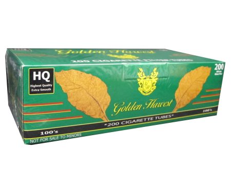 Golden Harest GREEN Menthol 100mm Cigarette Tubes 200 Count Per Box Sale