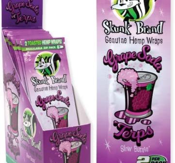 Skunk Brand Terp Enhanced Grape Soda Hemp Wraps (Pack of 25) Fashion