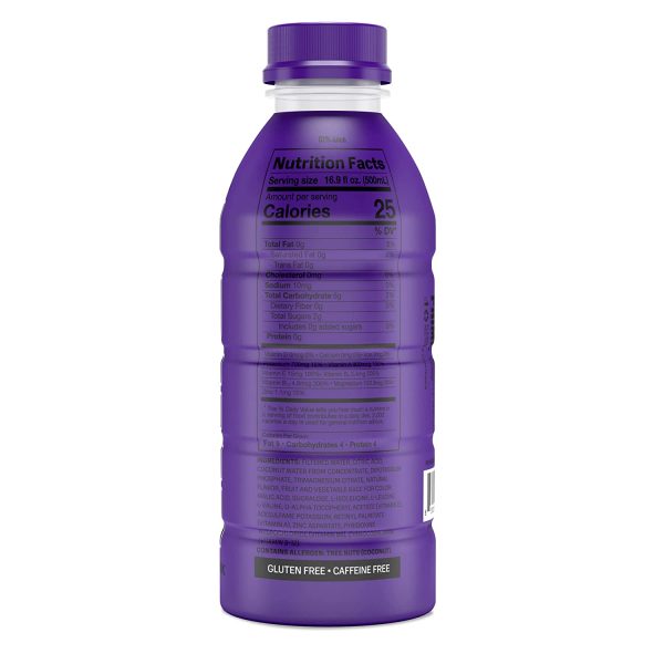 Prime Hydration with BCAA Blend for Muscle Recovery Grape (12 Drinks, 16 Fl Oz. Each) Online Sale