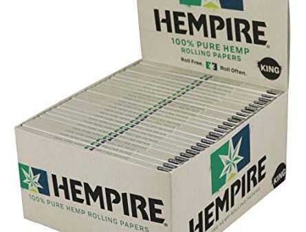 Hempire Hemp Rolling Papers - King Size 50 Count Display For Discount