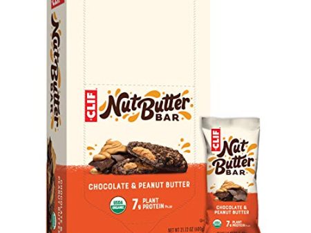 CLIF Nut Butter Bar Organic Snack Bars Chocolate Peanut Butter (12 Count For Sale