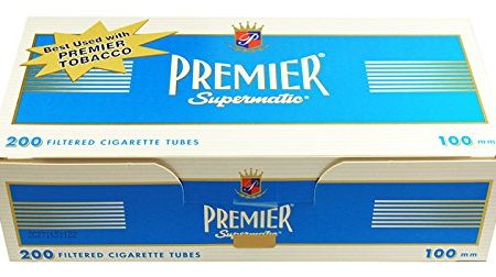 Premier Supermatic Blue (Light) 100mm Cigarette Tubes 200 Count Per Box Sale