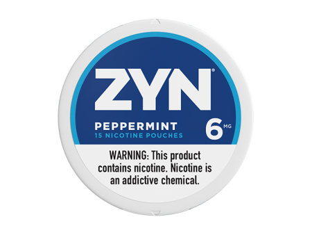 ZYN Peppermint Nicotine Pouches 6mg (Pack of 5) Online now