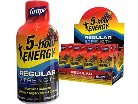 5-hour ENERGY Shot, Regular Strength, Grape, 1.93 Ounce 12 Count on Sale