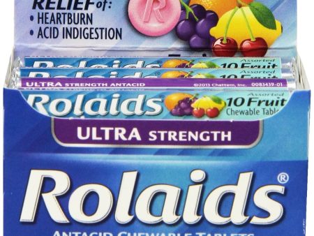 Rolaids Ultra Strength Tablets, Fruit, 10 Count (Pack of 12) For Discount