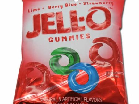 Jell-O Gummi Candy, Assorted Flavors Gummi Rings, 4.5 Ounce Bag Hot on Sale