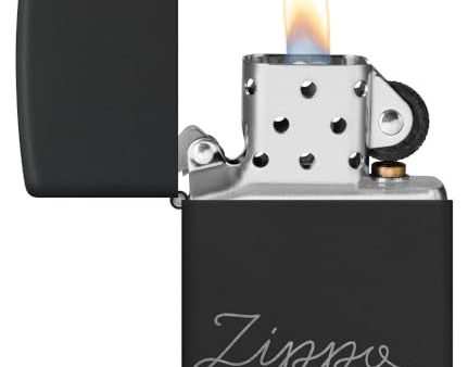 Zippo Sleek Black Matte with Chrome Accent Pocket Lighter - Urban Style Online Hot Sale