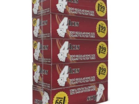 4 Aces Regular King Size RYO Cigarette Tubes 200 Count Per Box (Pack of 5) Online