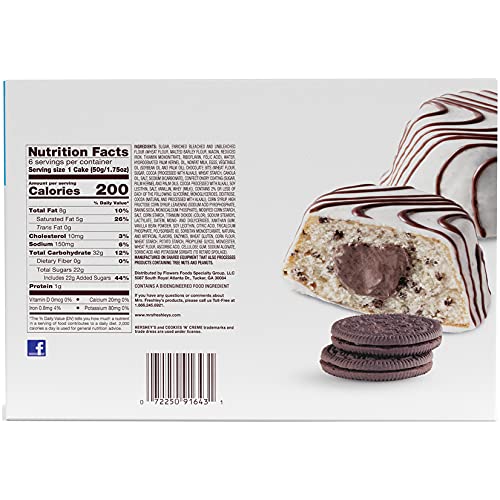 Mrs. Freshley s Deluxe Hershey s Cookies  N  Creme Cakes, 10.5oz, White 6 Count Per Box For Sale