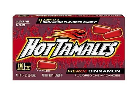 Hot Tamales Fierce Cinnamon Candy, 4.25oz Theater Box, Pack of 12 Sale