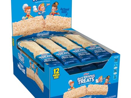 Rice Krispies Treats Mega Bars Large Marshmallow Snack Bars, Kids Snacks, Big Bars, Original, 26.4oz Box (12 Bars) Online