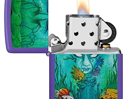 Zippo Sean Dietrich Brackish Purple Matte Design Lighter - Vibrant Artwork For Discount