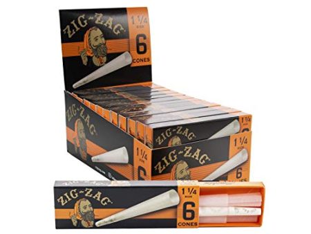 Zig-Zag Paper Cones 1 and 1 4 (24 Packs per Carton) on Sale