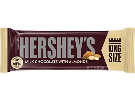 HERSHEY S Chocolate Candy Bars with Almonds, King Size (Pack of 18) Hot on Sale