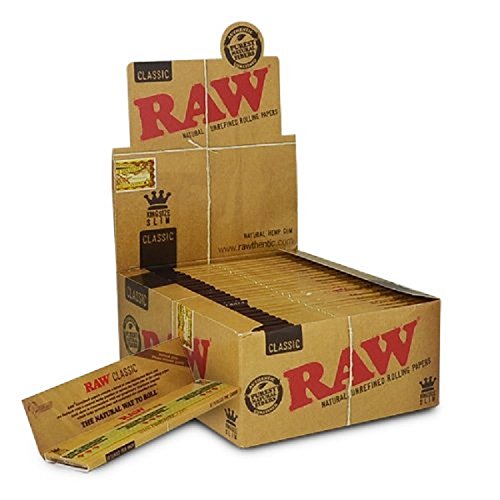 Raw Classic King Size Slim Rolling Paper Full Box Of 50 Packs Online Sale