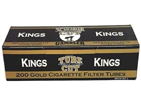 Gambler Gold King Size Tube Cut Cigarette Tubes 200 Count Per Box (Pack of 5) Hot on Sale