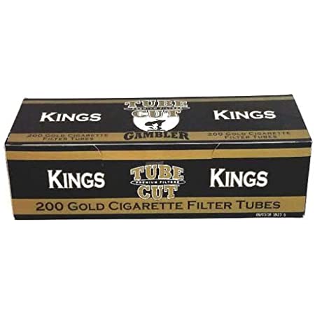 Gambler Gold King Size Tube Cut Cigarette Tubes 200 Count Per Box (Pack of 5) Hot on Sale