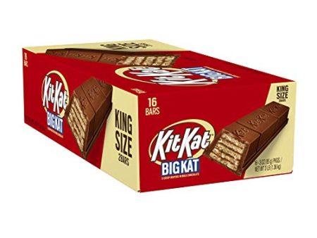 KIT KAT BIG KAT King Size Candy Bar, Milk Chocolate Covered Crisp Wafer, (Pack of 16) Online now