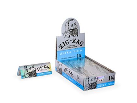 Zig Zag Ultra Thin Cigarette Rolling Papers 1 1 4 Size (24 Booklets Retail Box) For Sale