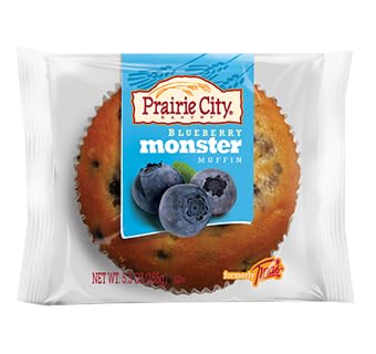 Prairie City Bakery Down Home Individually Wrapped Monster Muffins 6 Ounce (Blueberry) Online Hot Sale