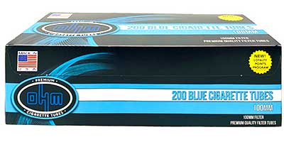 Ohm Blue 100mm Cigarette Tubes 200 Count Per Box Online now