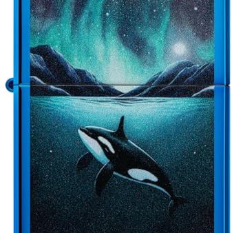 Zippo Whale Design High Polish Blue Pocket Lighter Online Hot Sale