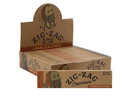 Zig-Zag Unbleached King Slim Rolling Papers 110 mm (24 Booklets Retailers Box) Discount