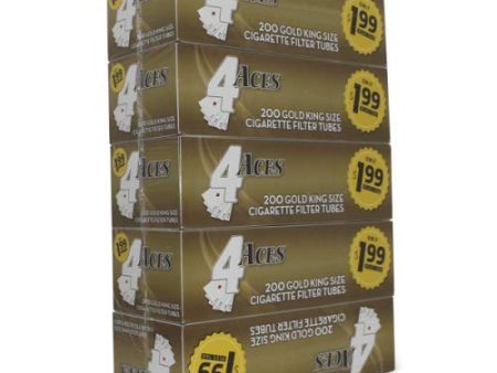 4 Aces Light King Size RYO Cigarette Tubes 200 Count Per Box (Pack of 5) Online Sale