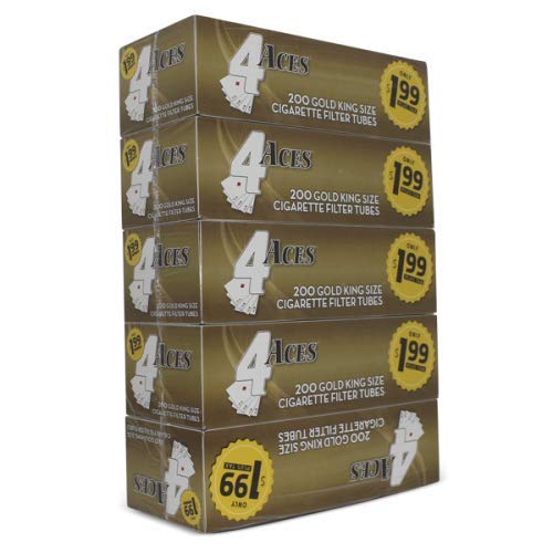 4 Aces Light King Size RYO Cigarette Tubes 200 Count Per Box (Pack of 5) Online Sale