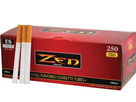 Zen 100mm Size Full Flaor Cigarette Tubes 250 Count Per Box Supply