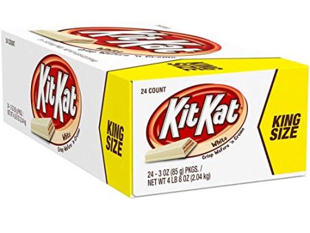 Kit Kat Candy Bar, Crisp Wafers in White Chocolate, 3-Ounce Bars (Pack of 24) Online now